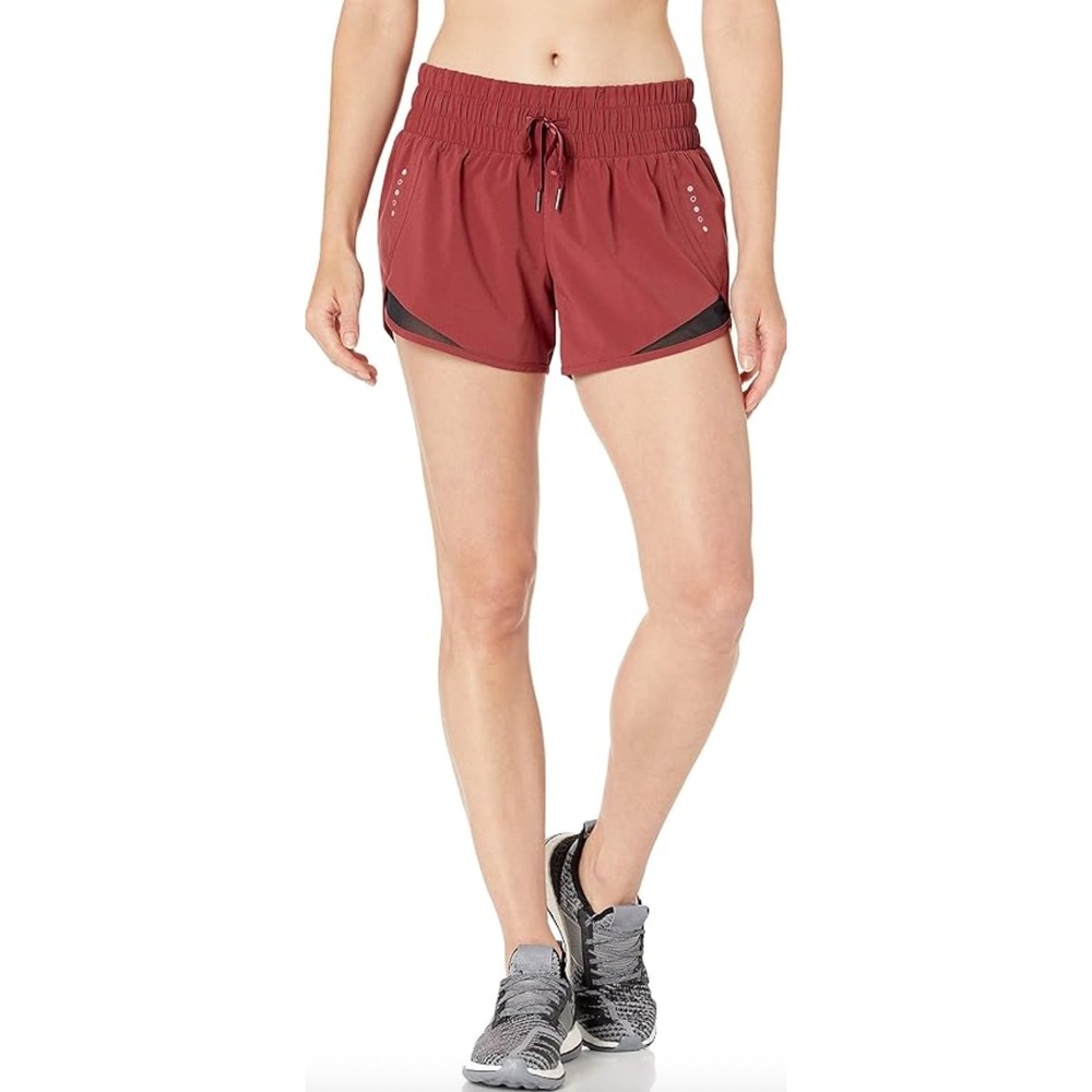 Amazon Essentials Regular-Fit‎ Athletic Ruched Waistband Shorts Ruby Red Size 1X